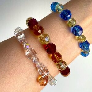 3 Crystal Bracelets